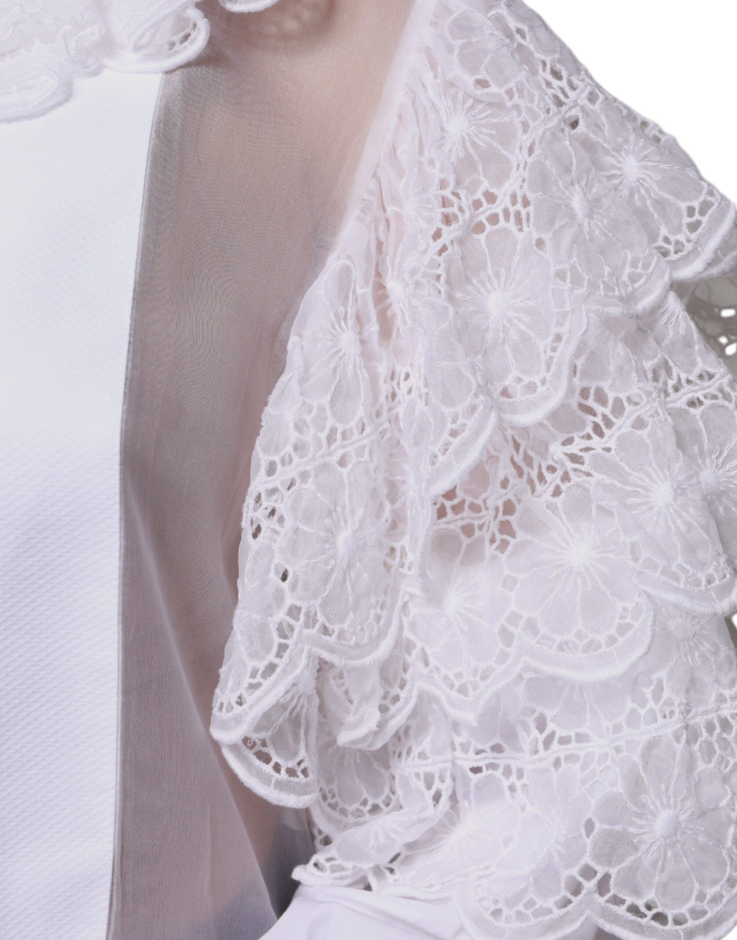 Dolce &amp; Gabbana Weißes Hemdkleid aus Baumwollpopeline, Blusenoberteil