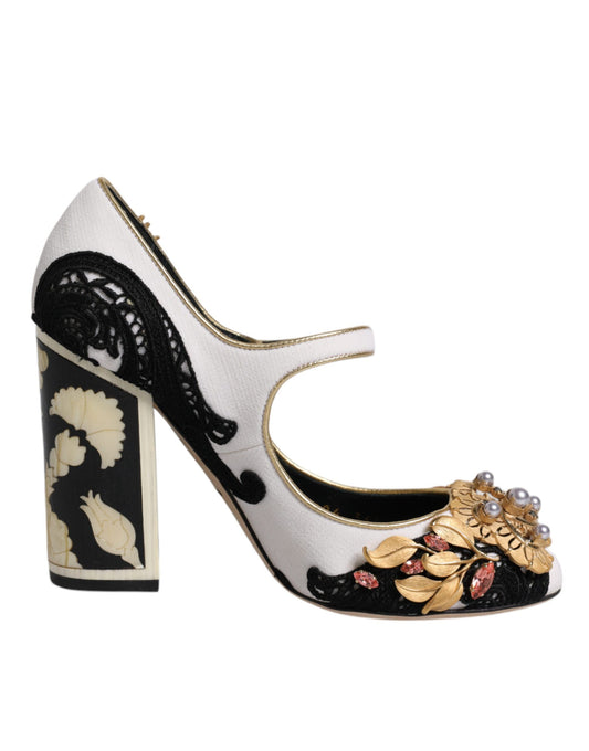 Dolce &amp; Gabbana Mehrfarbige Pumps mit verzierten Absätzen