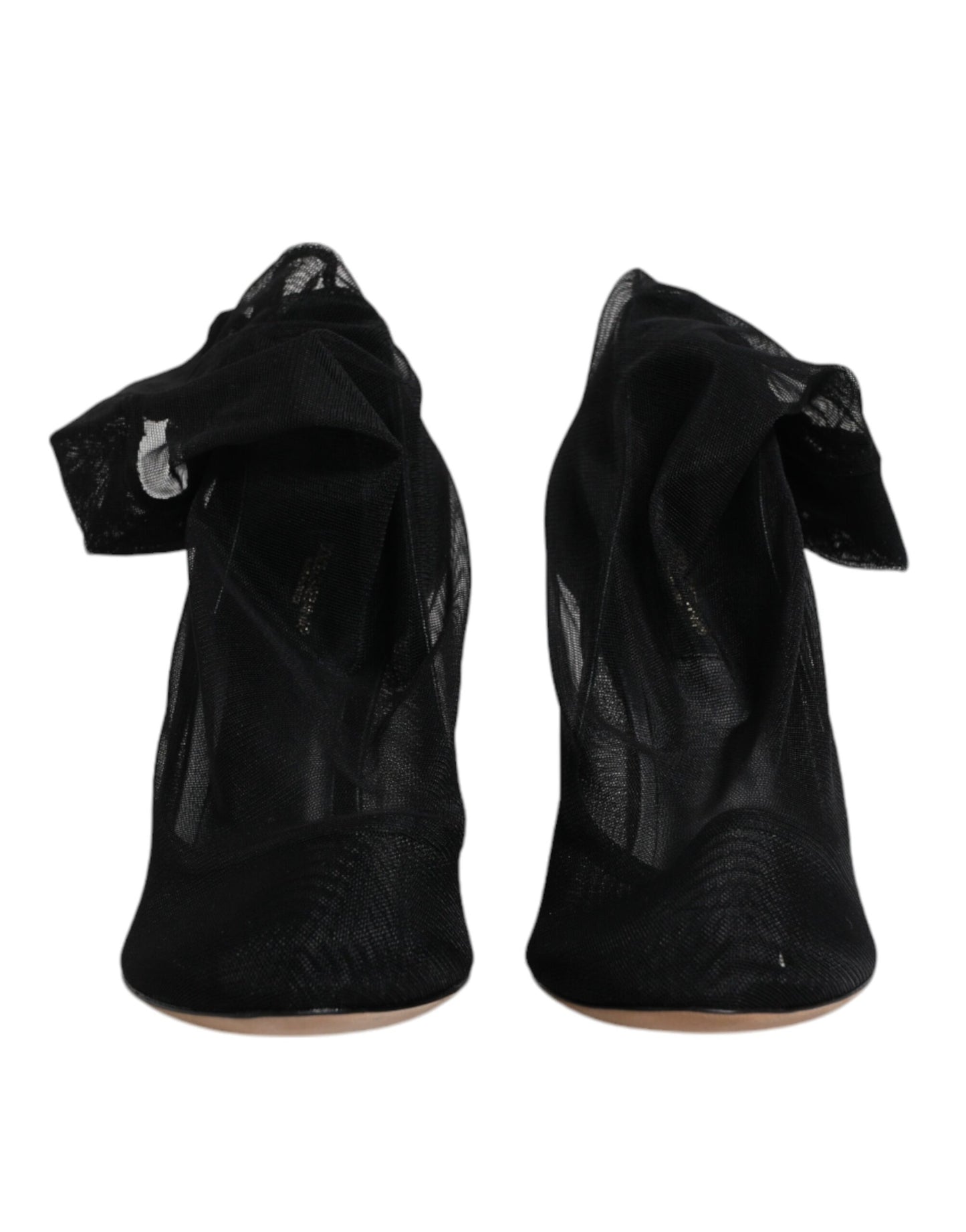 Bottes chaussettes en nylon extensible noir Dolce &amp; Gabbana