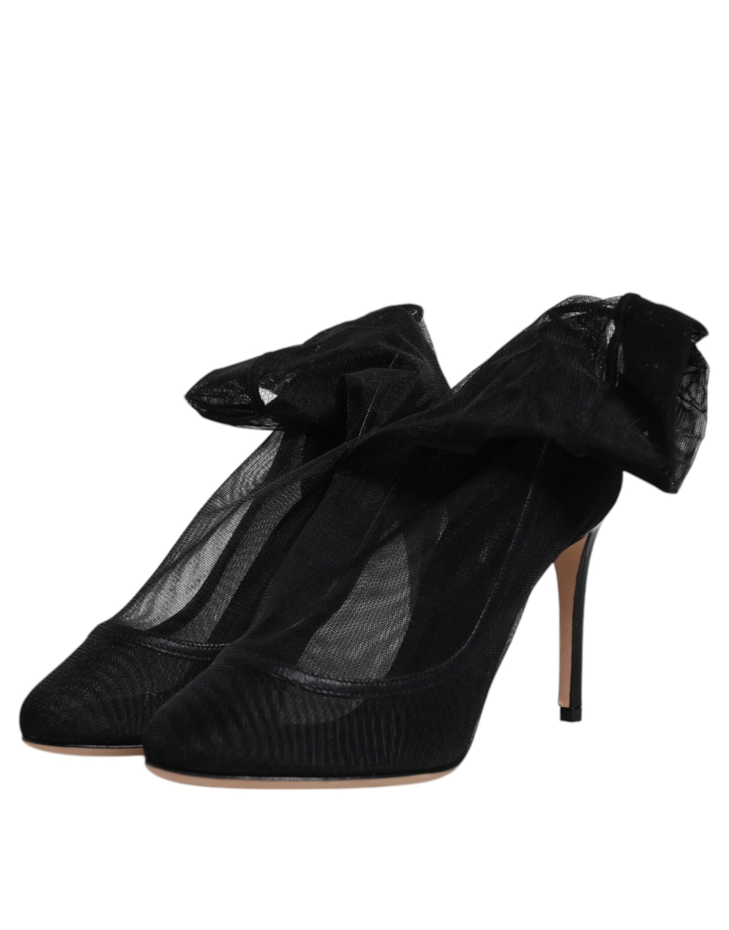 Bottes style chaussettes en maille de nylon noir Dolce &amp; Gabbana