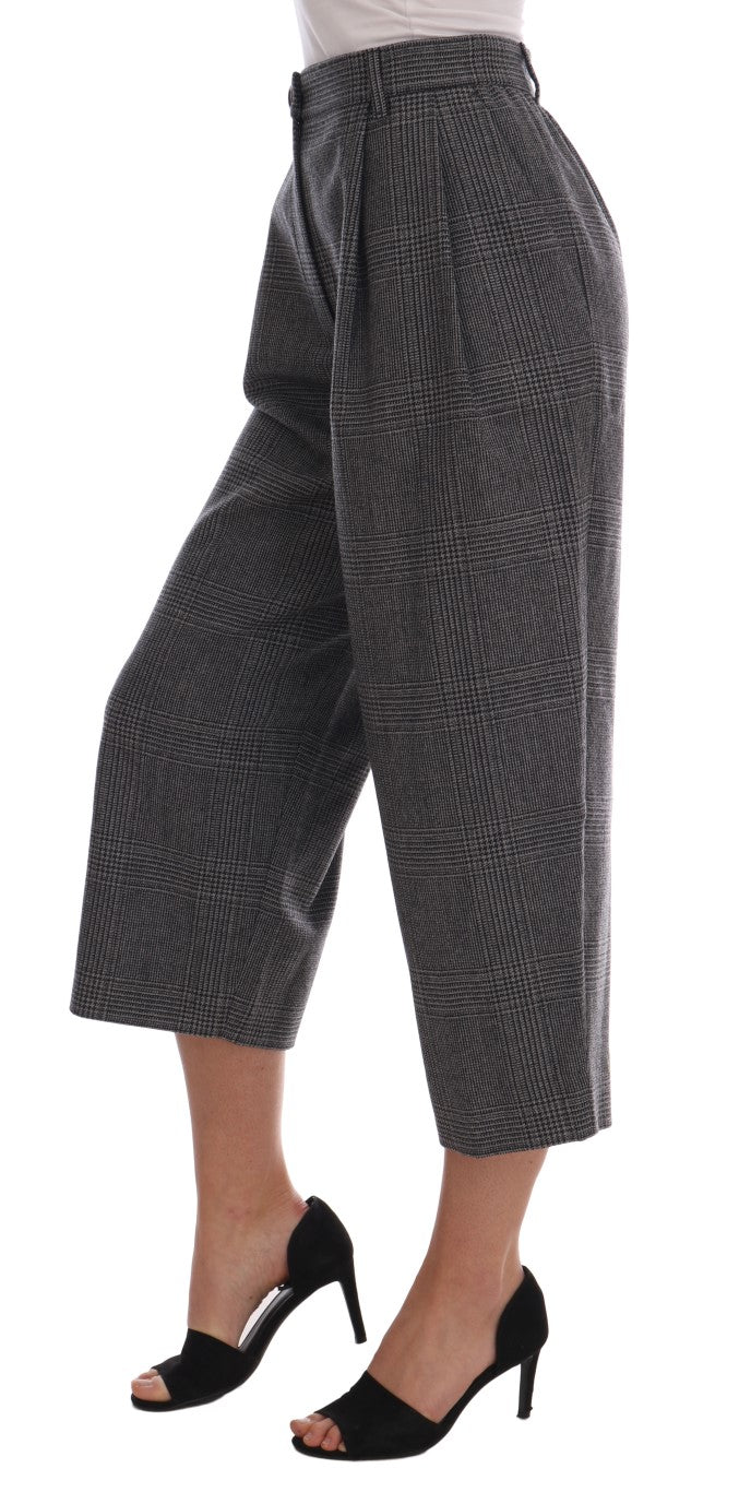 Pantalon capri en laine grise Dolce &amp; Gabbana