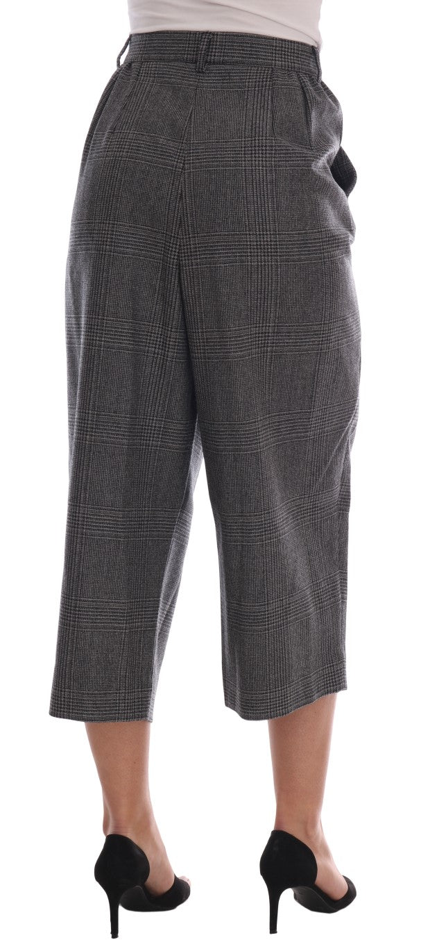 Pantalon capri en laine grise Dolce &amp; Gabbana