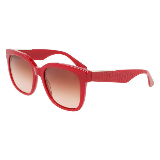 Lunettes de soleil Lacoste en acétate rouge