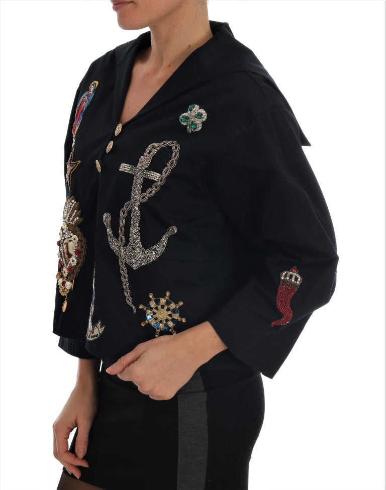 Veste MAMMA Sicily en cristal bleu Dolce &amp; Gabbana