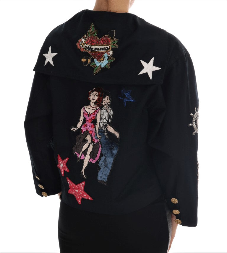 Veste MAMMA Sicily en cristal bleu Dolce &amp; Gabbana