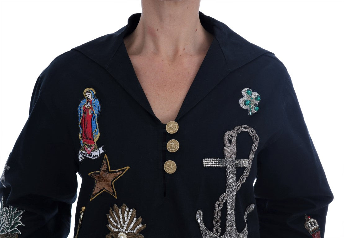 Veste MAMMA Sicily en cristal bleu Dolce &amp; Gabbana