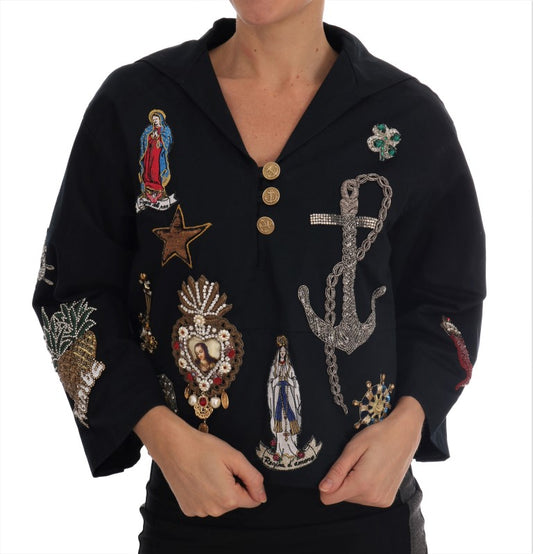 Veste MAMMA Sicily en cristal bleu Dolce &amp; Gabbana