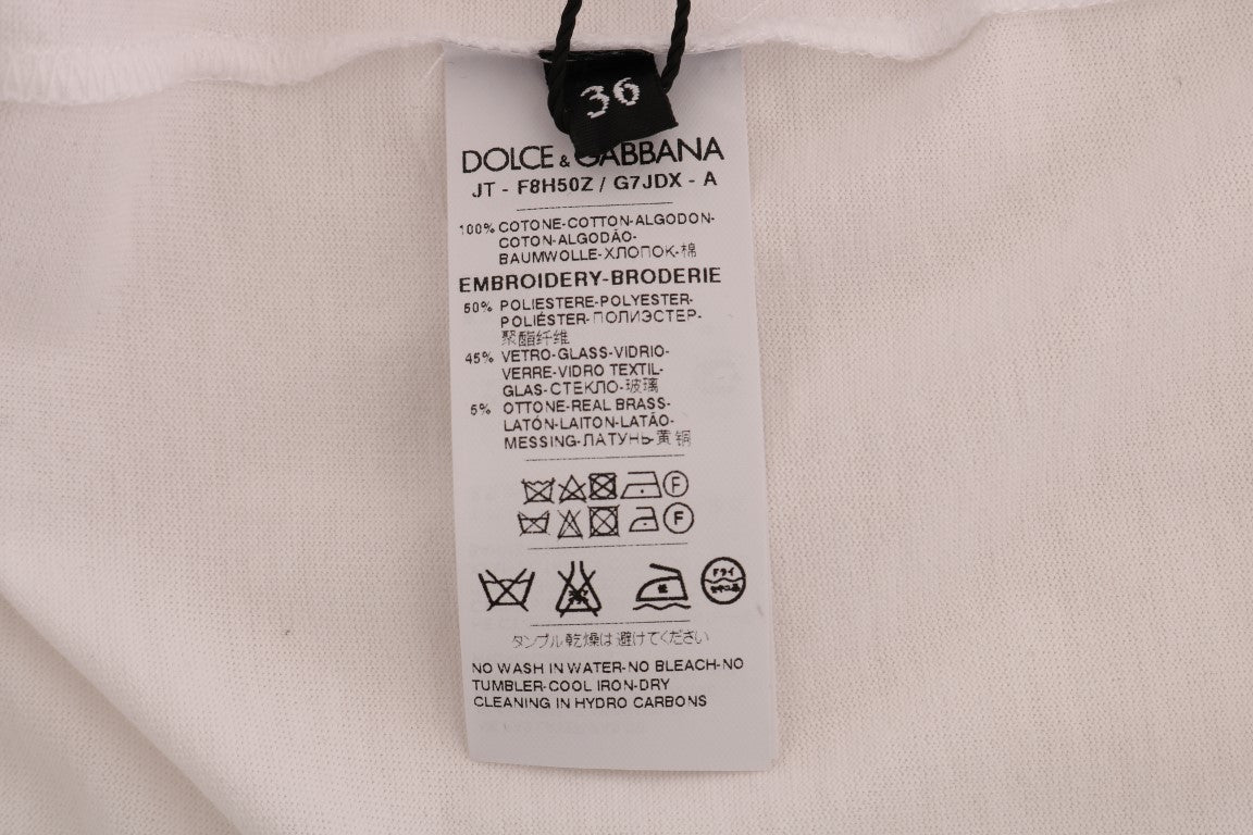 Dolce &amp; Gabbana – Weißes Märchen-T-Shirt aus Baumwolle