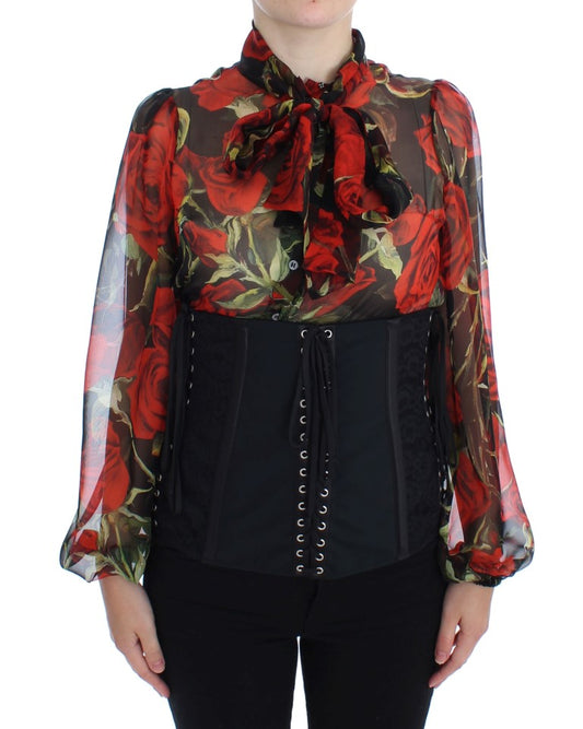 Ceinture corset extensible noire Dolce &amp; Gabbana