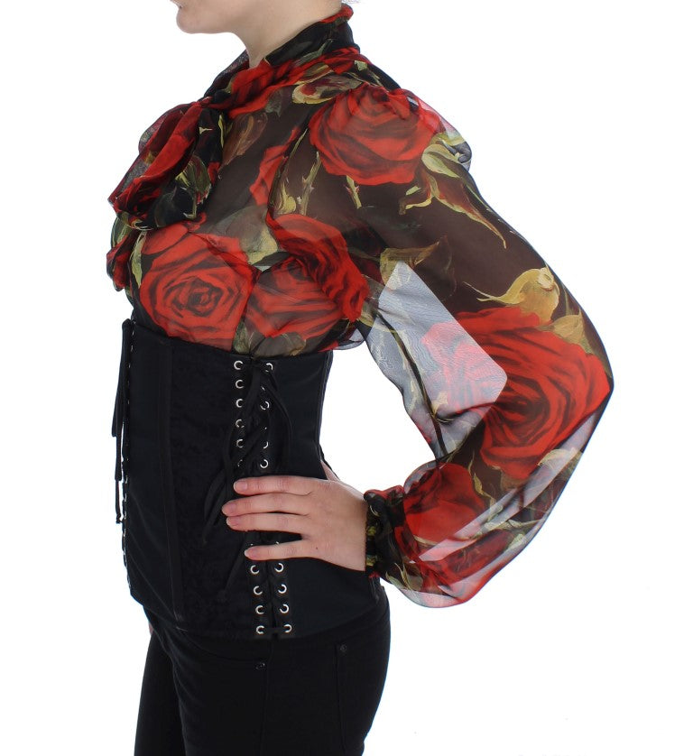 Ceinture corset extensible noire Dolce &amp; Gabbana