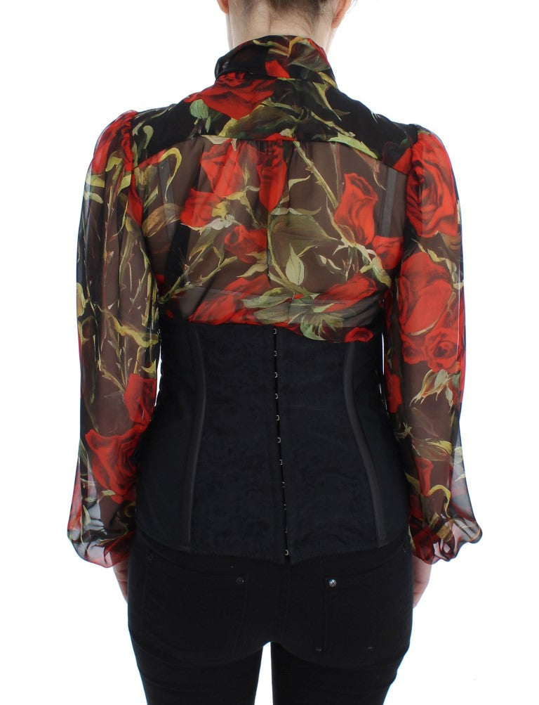 Ceinture corset extensible noire Dolce &amp; Gabbana