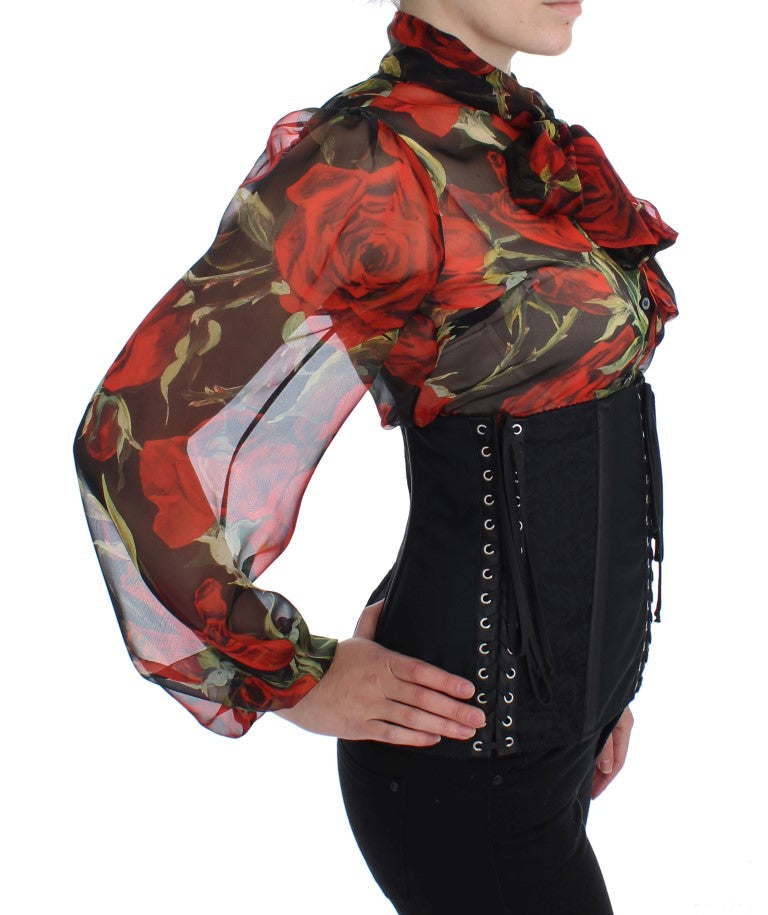 Ceinture corset extensible noire Dolce &amp; Gabbana