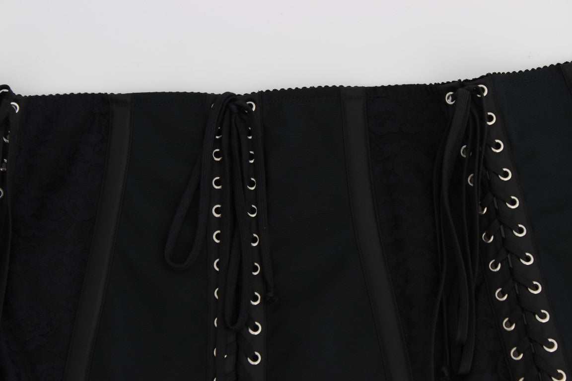 Ceinture corset extensible noire Dolce &amp; Gabbana