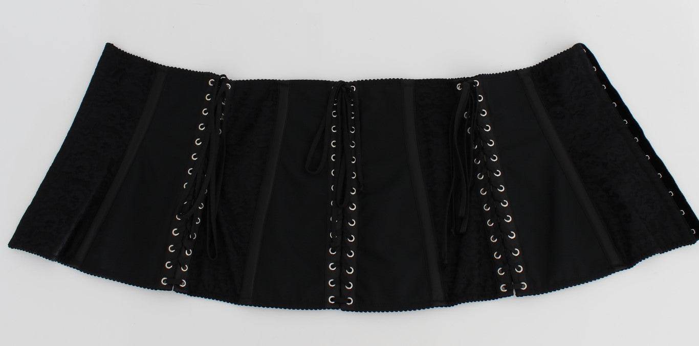 Ceinture corset extensible noire Dolce &amp; Gabbana