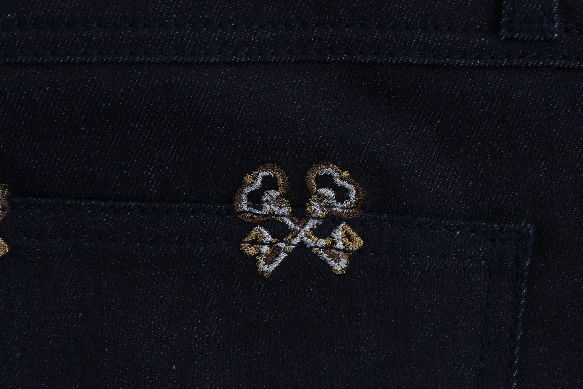 Jean slim Kate brodé Blue Key de Dolce &amp; Gabbana