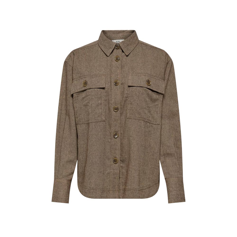 Jacqueline De Yong Beige Recycled Cotton Blouse