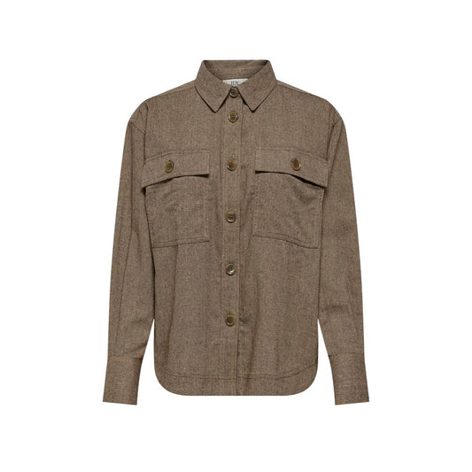 Chemise beige en coton recyclé Jacqueline De Yong