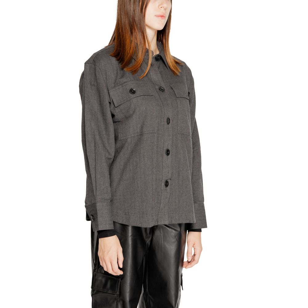 Chemise noire en coton recyclé Jacqueline De Yong