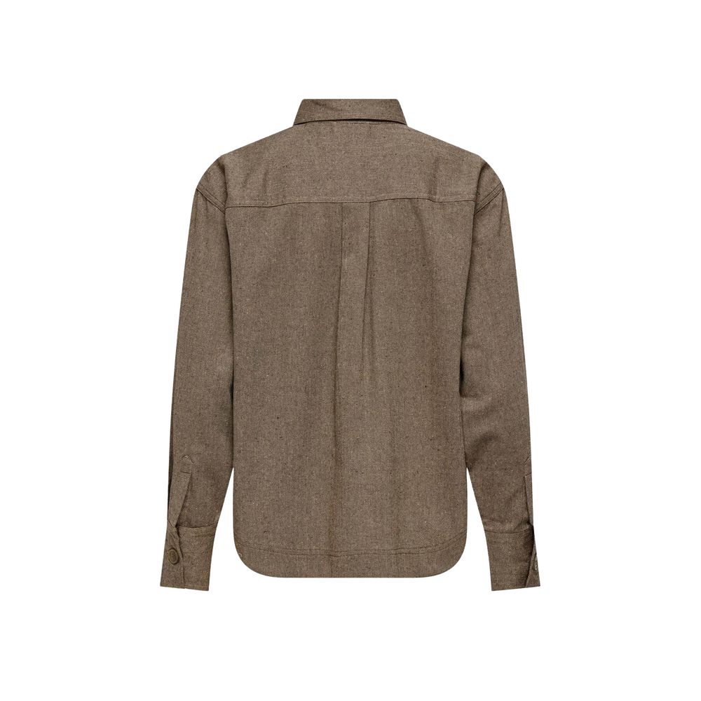 Jacqueline De Yong Beige Recycled Cotton Blouse