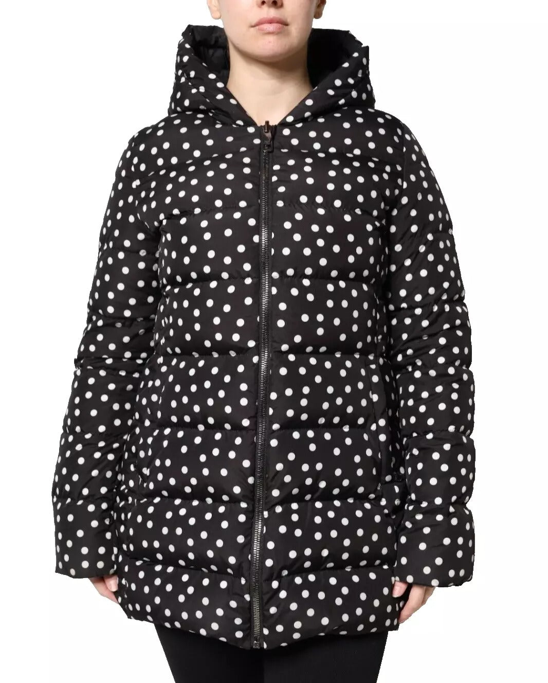 Veste réversible à capuche en polyester noir Dolce &amp; Gabbana