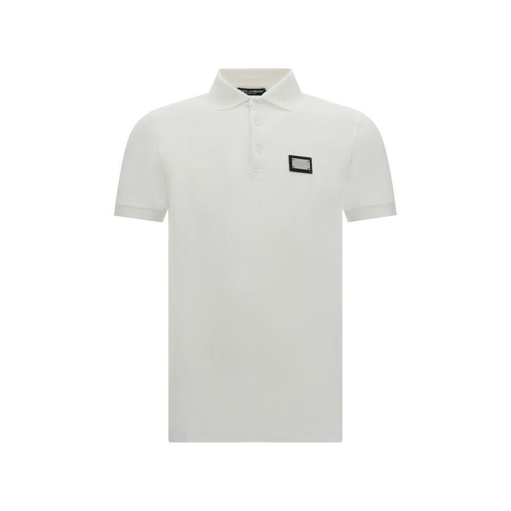 Dolce & Gabbana White Cotton Polo Shirt