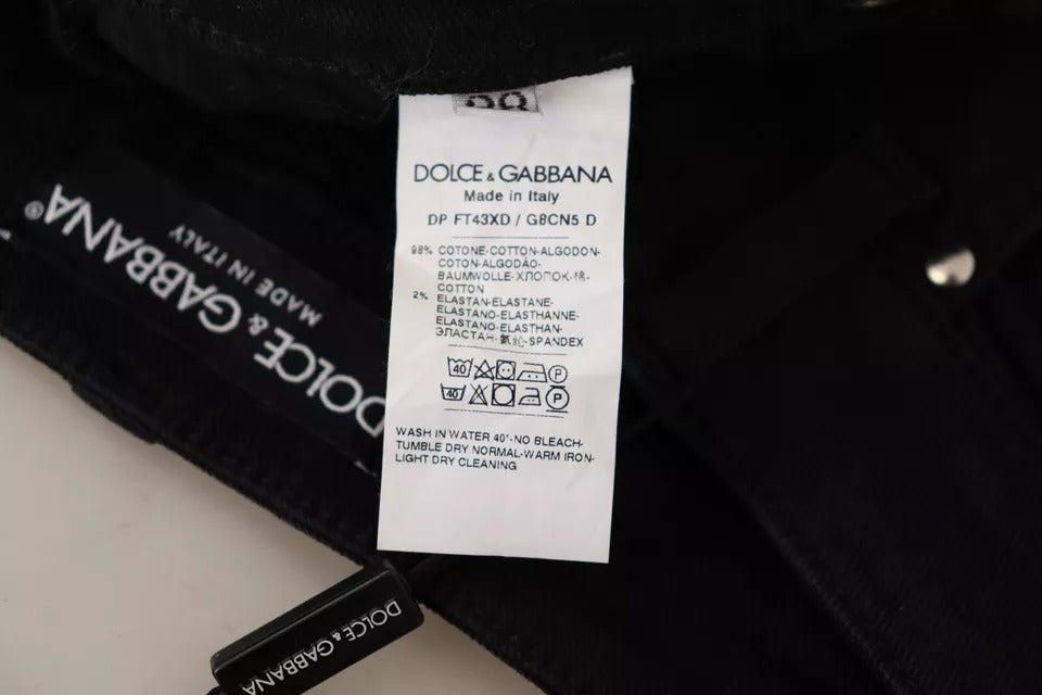 Jean skinny en coton stretch noir Dolce &amp; Gabbana