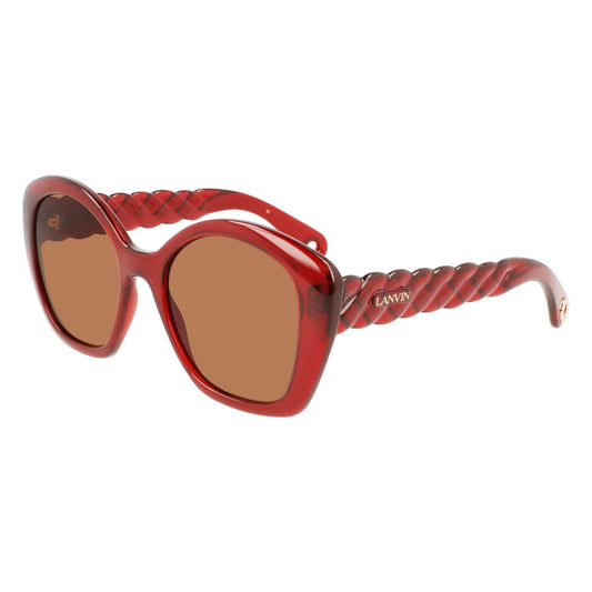 Lunettes de soleil Lanvin rouges bio injectées