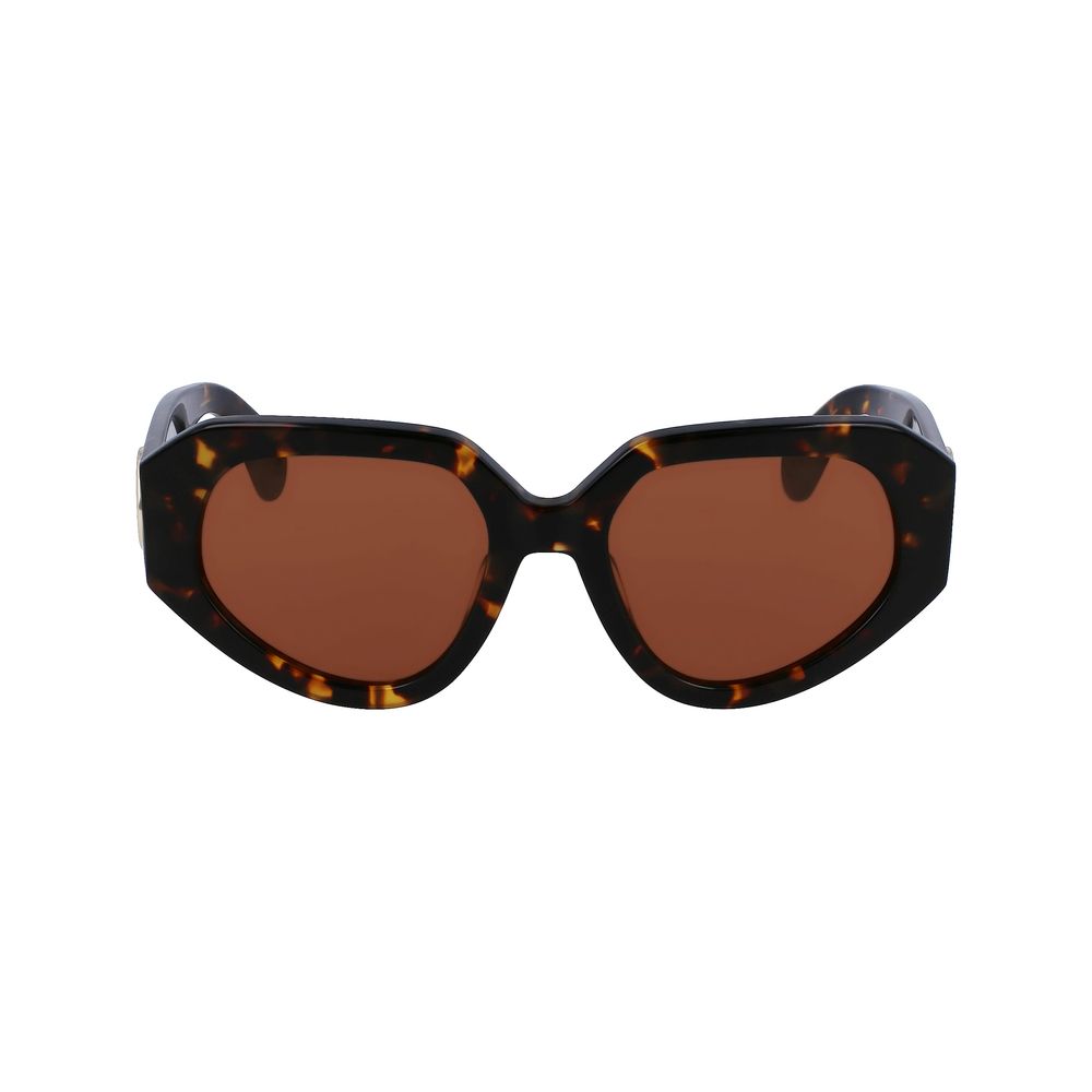 Lunettes de soleil Lanvin en acétate marron
