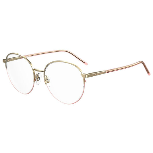 Montures en métal or rose Love Moschino