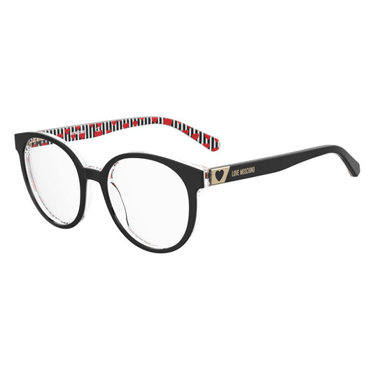 Montures en acétate noir Love Moschino