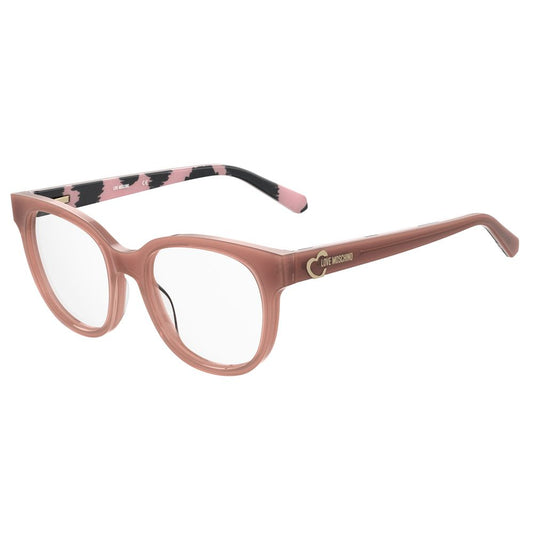 Montures en acétate orange Love Moschino