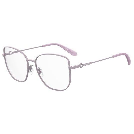 Montures en métal violet Love Moschino