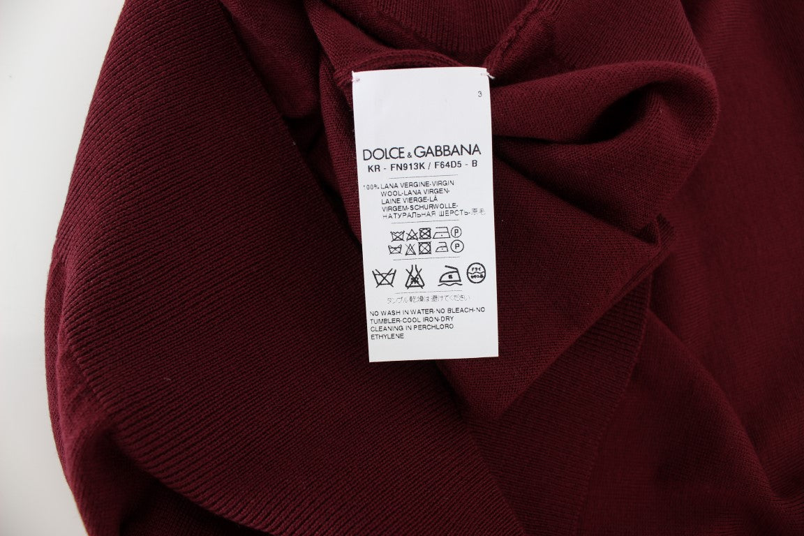 Roter ärmelloser Westepullover mit Rundhalsausschnitt von Dolce &amp; Gabbana