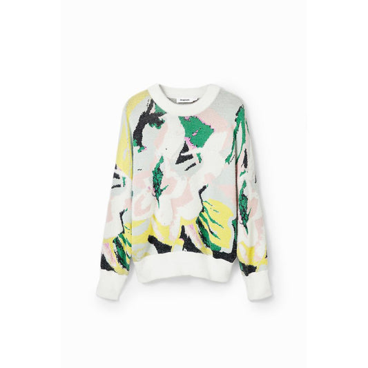Pull Desigual en polyamide crème