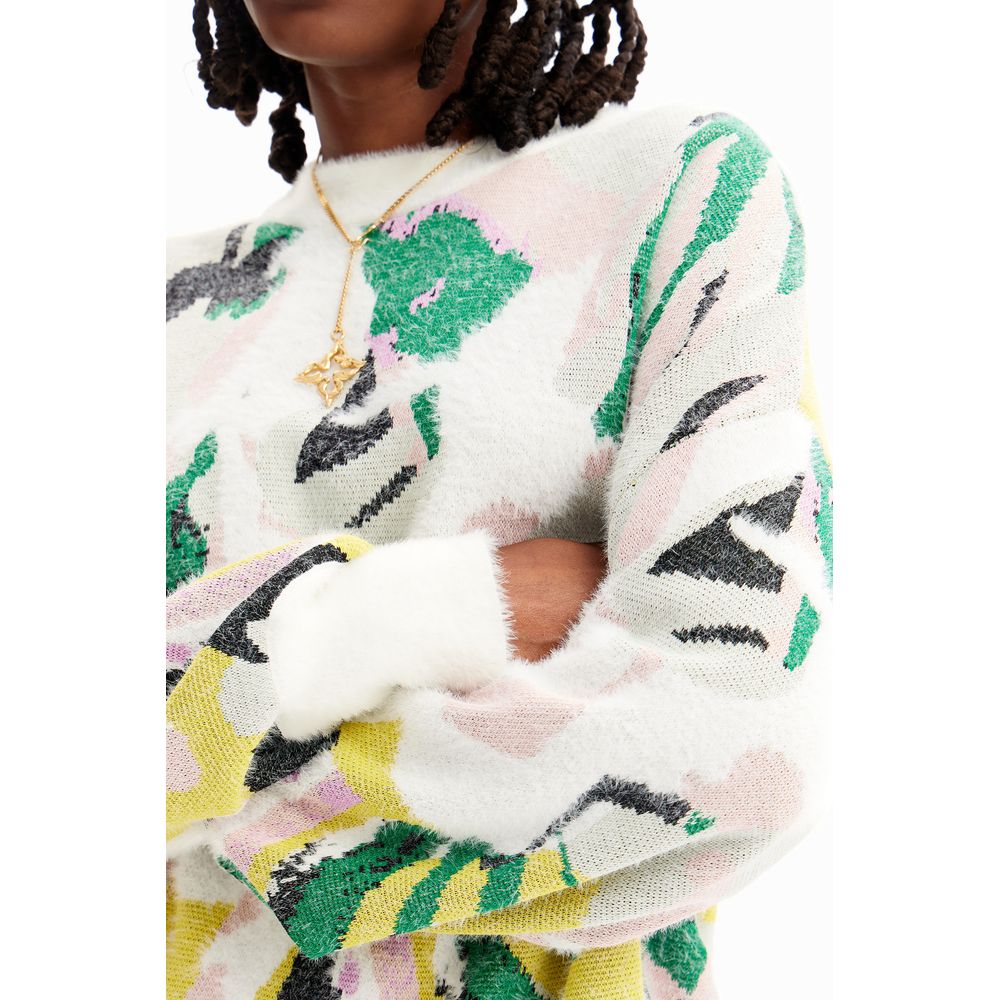 Pull Desigual en polyamide crème
