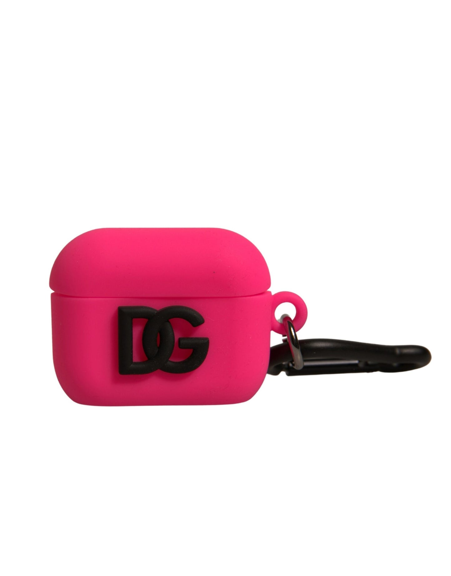 Étui pour Airpods Dolce &amp; Gabbana en caoutchouc de silicone rose avec logo en relief