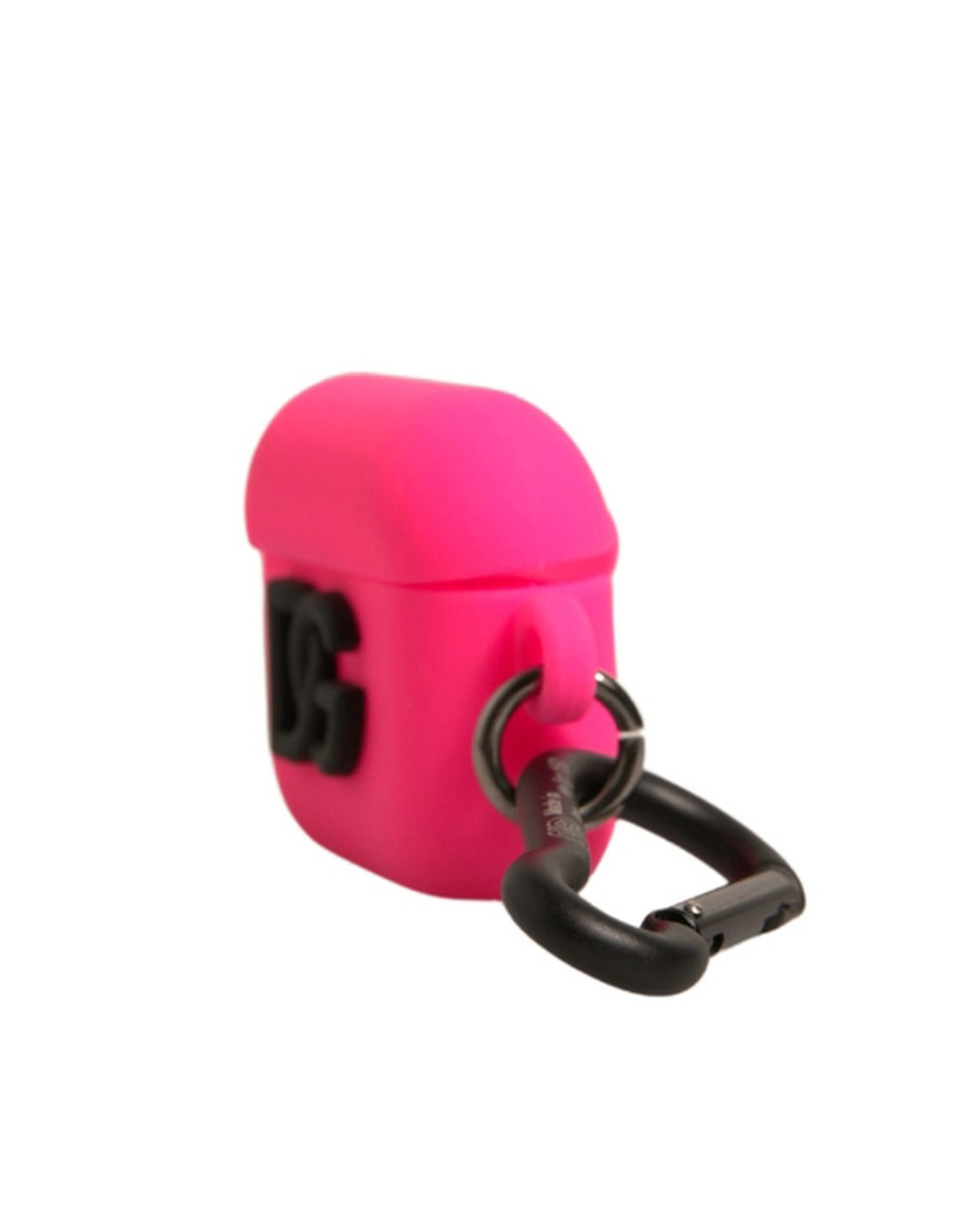 Étui pour Airpods Dolce &amp; Gabbana en caoutchouc de silicone rose avec logo en relief