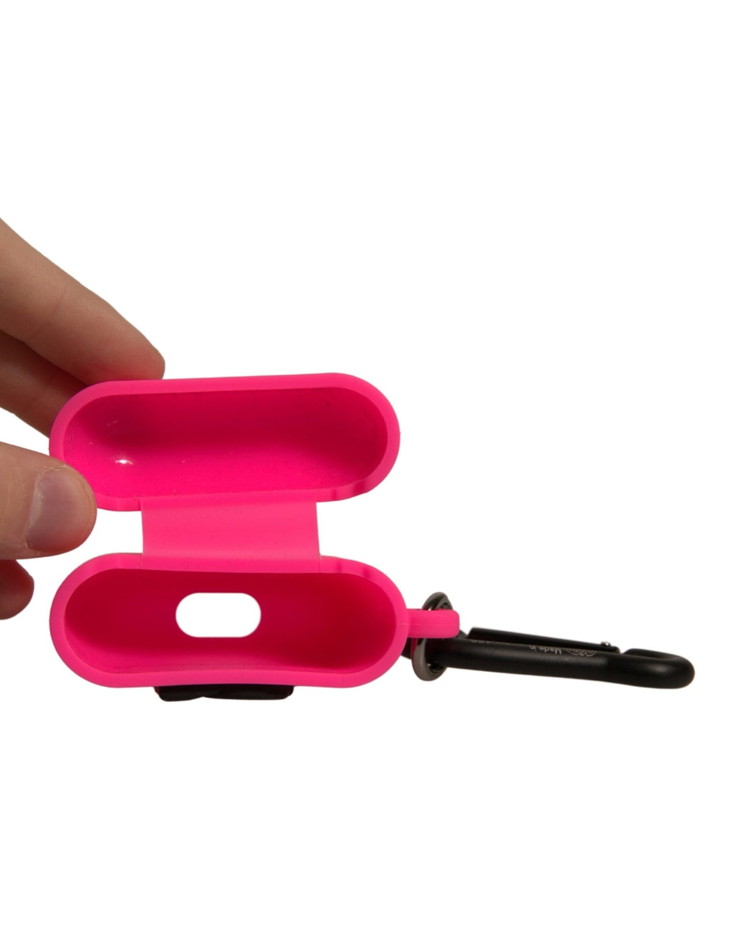 Étui pour Airpods Dolce &amp; Gabbana en caoutchouc de silicone rose avec logo en relief