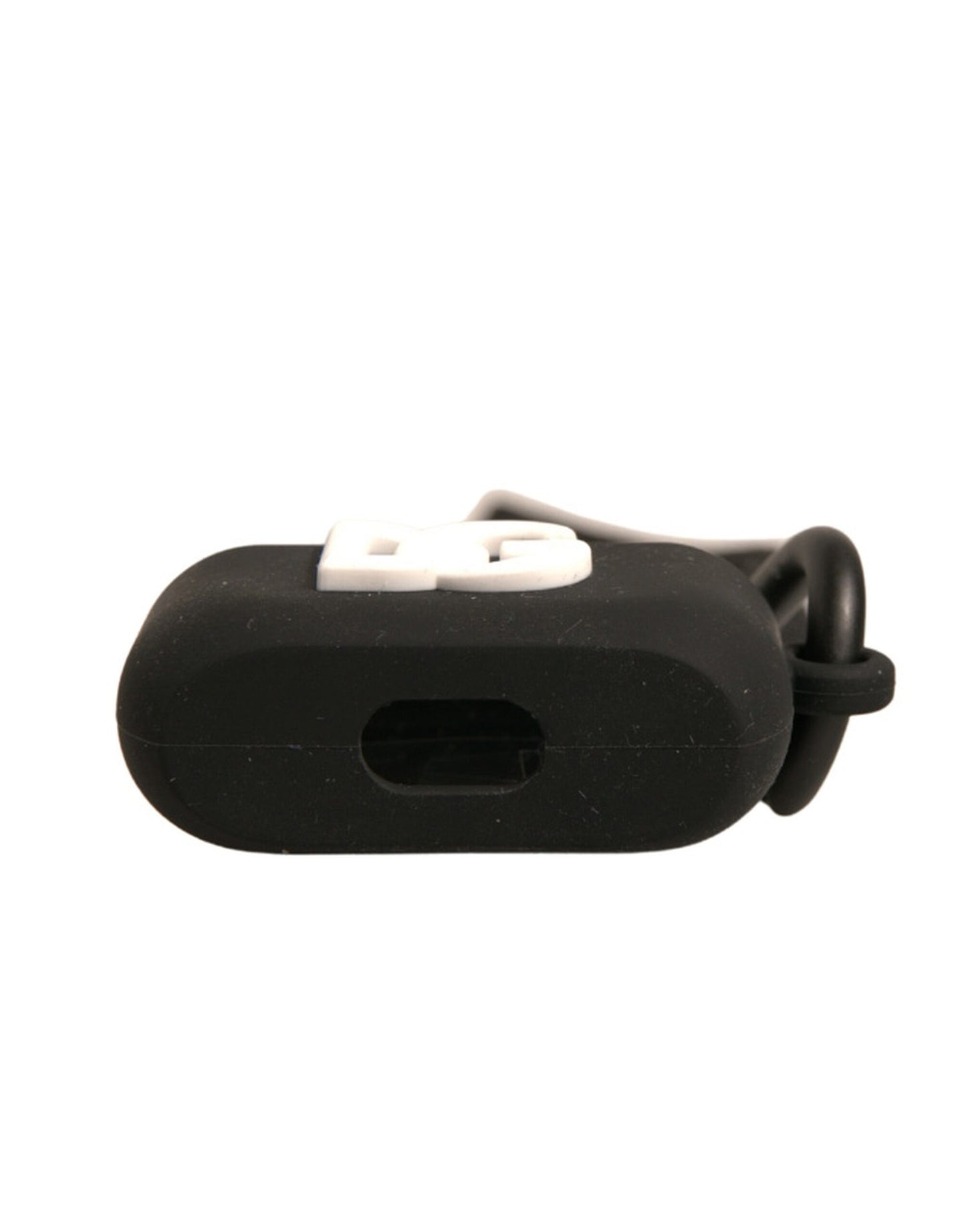 Étui pour Airpods Dolce &amp; Gabbana en caoutchouc de silicone noir avec logo en relief