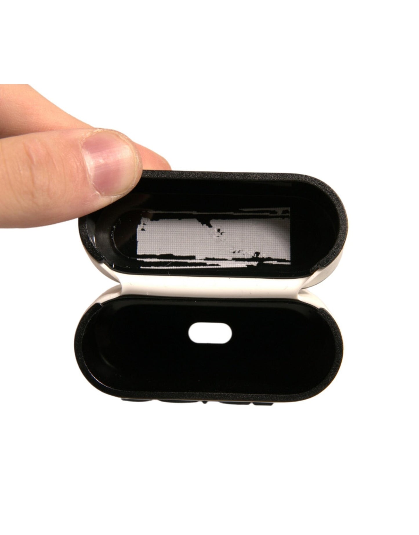 Dolce &amp; Gabbana – Airpods-Hülle aus weißem PVC mit geprägtem Logo