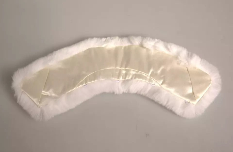 Écharpe châle en fourrure blanche Dolce &amp; Gabbana