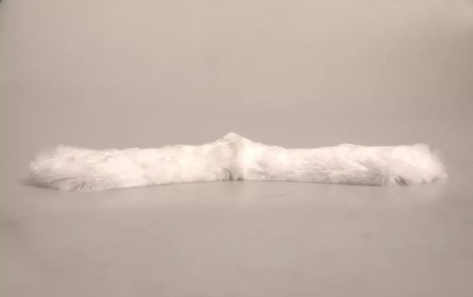 Écharpe châle en fourrure blanche Dolce &amp; Gabbana