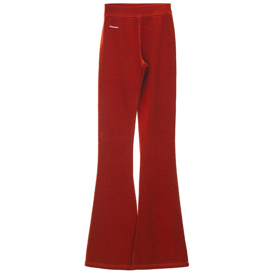 Dsquared² Rote Schlaghose aus Baumwolle