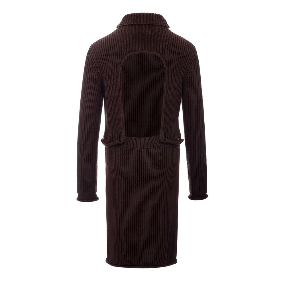 Bottega Veneta Elegantes Viskose-Braunkleid