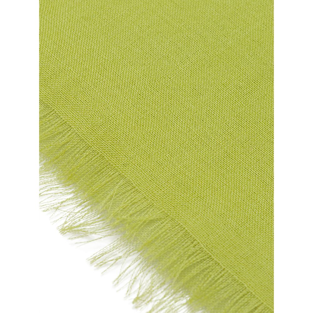 Écharpe en cachemire vert Novara tissée