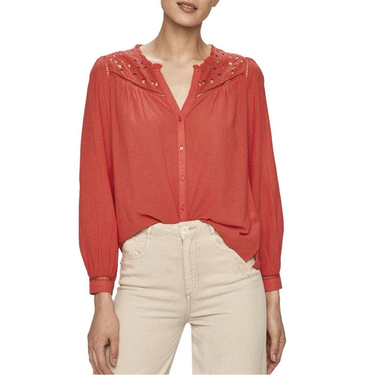 Chemise en viscose rouge Pepe Jeans