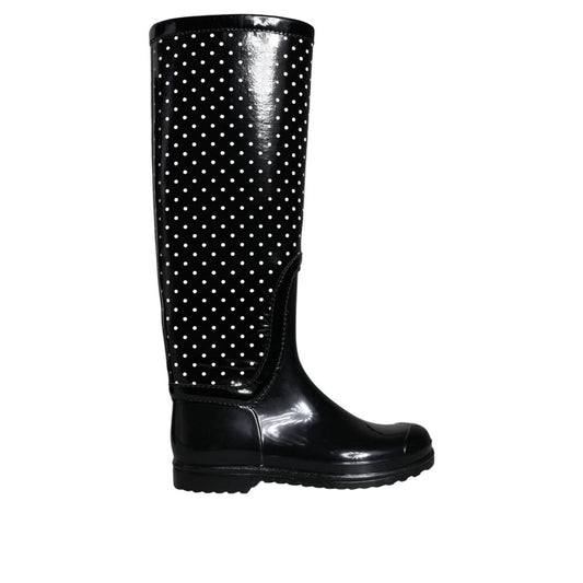 Bottes en caoutchouc noires Dolce &amp; Gabbana