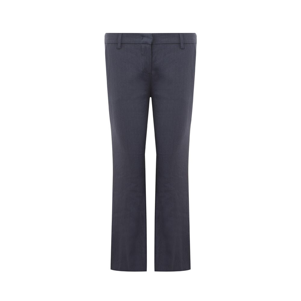 Pantalon Lardini Chic en Lin Bleu