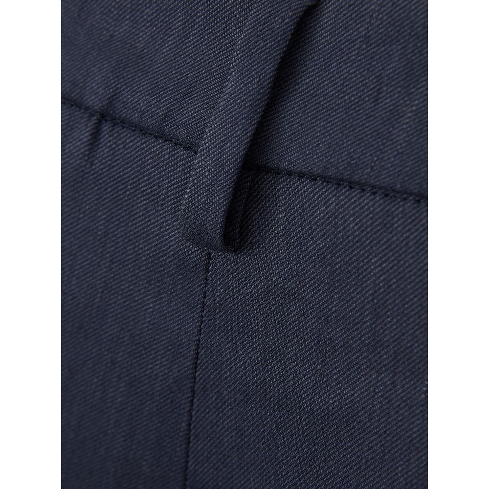 Pantalon Lardini Chic en Lin Bleu