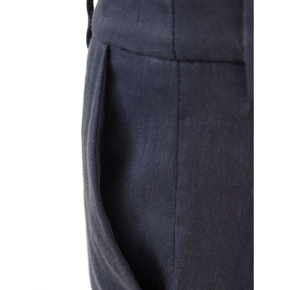 Pantalon Lardini Chic en Lin Bleu